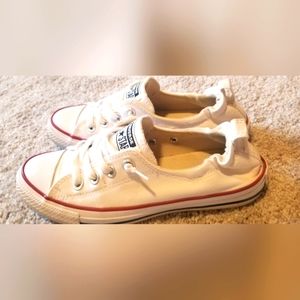 White Converse Slip On